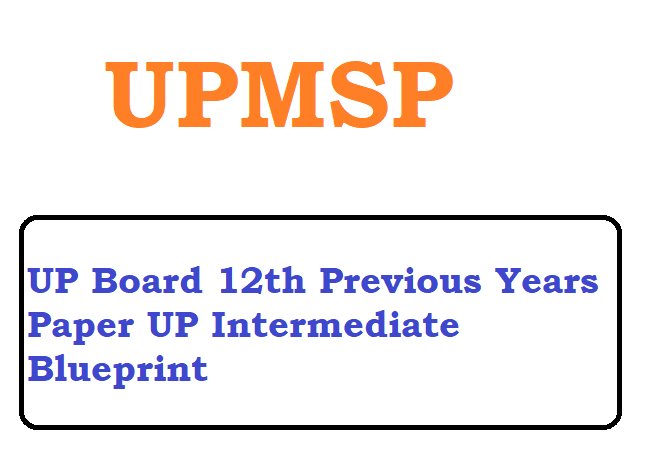 UP Board 12th Previous Years Paper 2020 UP Intermediate Blueprint 2020